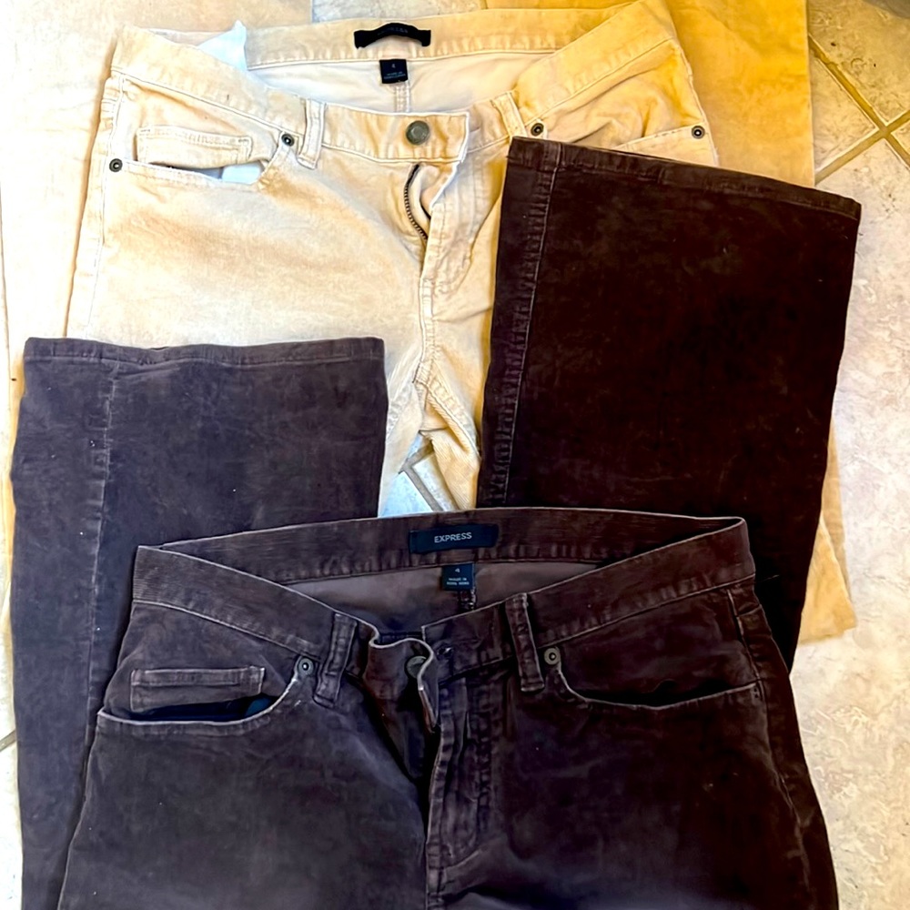 Express size 4 bootleg corduroy jeans